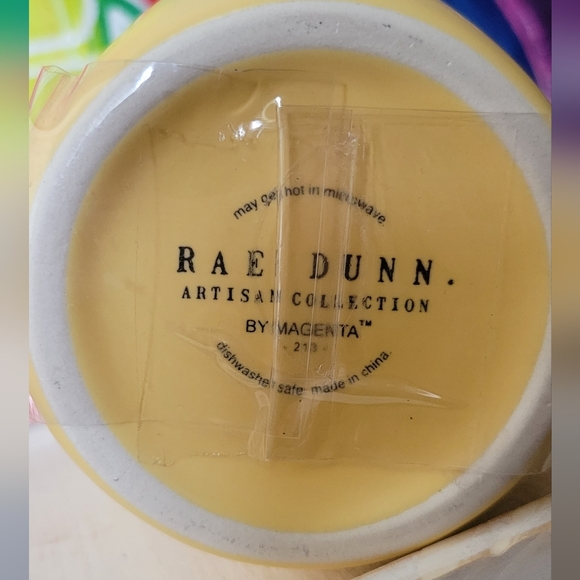 That's All Yolks Rae Dunn Yellow Egg Mug w / Coaster Lid  💛 - Picture 3 of 12